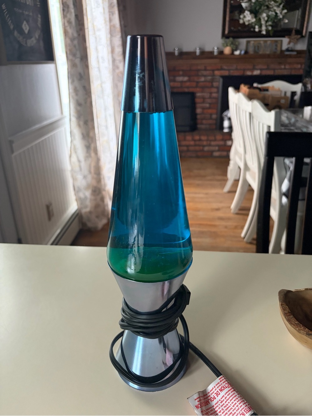 Blue and Green Lava Lamp Home Accent
